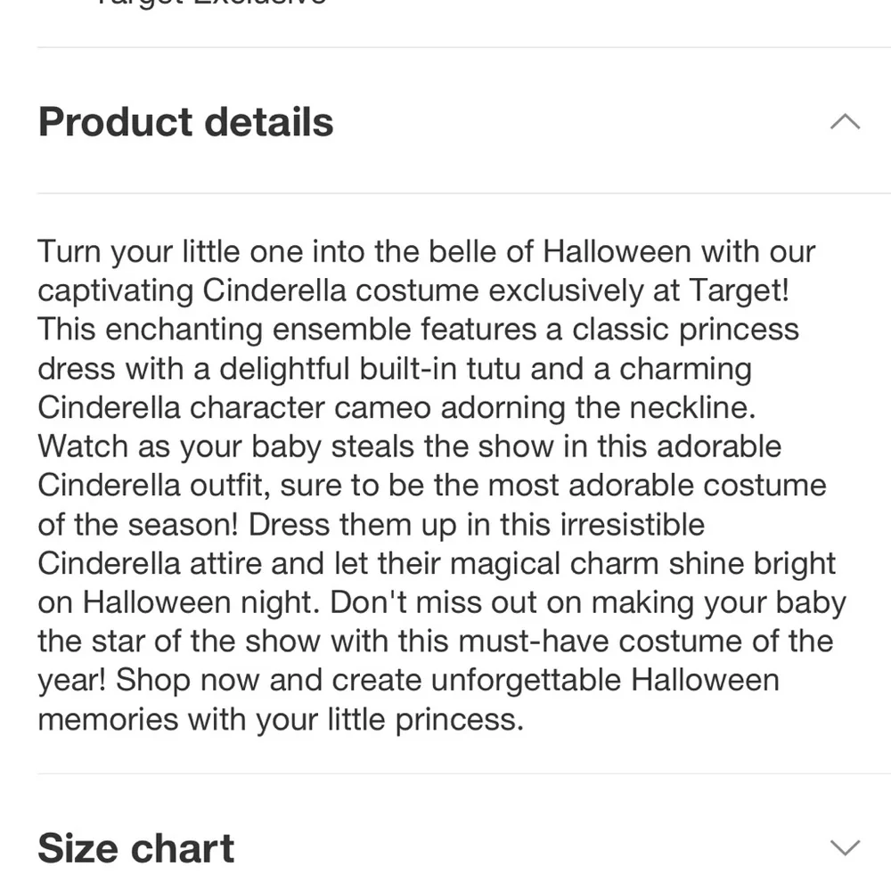 Disney Cinderella Costume